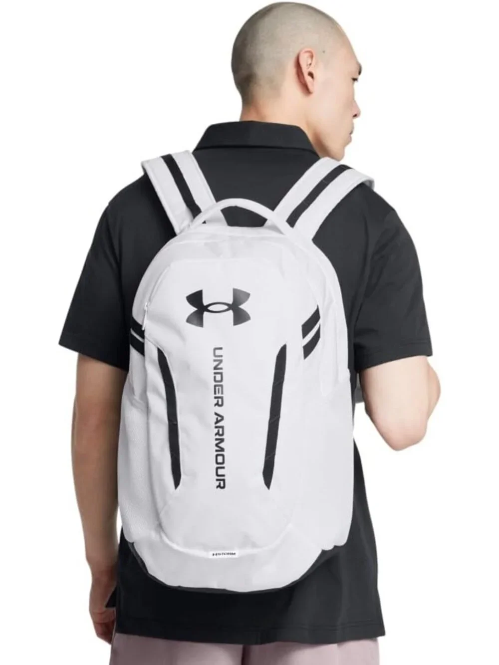 Versatile Unisex White Hustle 6.0 Backpack - Durable, Stylish, Everyday Use